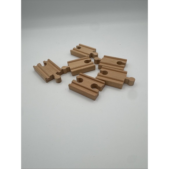 Lot of 6 Wooden Train Track Adapters (2.25") Fits Brio Thomas Male Female - Picture 4 of 4